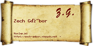 Zech Gábor névjegykártya