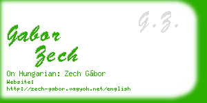 gabor zech business card